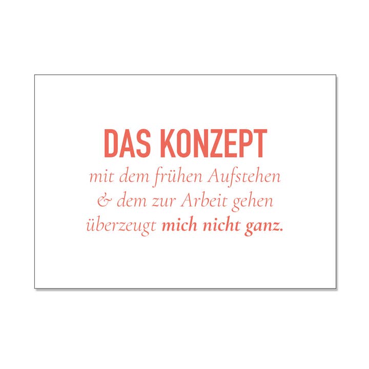 De postal al otro lado, el concepto de madrugar e ir a trabajar no me convence para venta al por mayor de 17;30