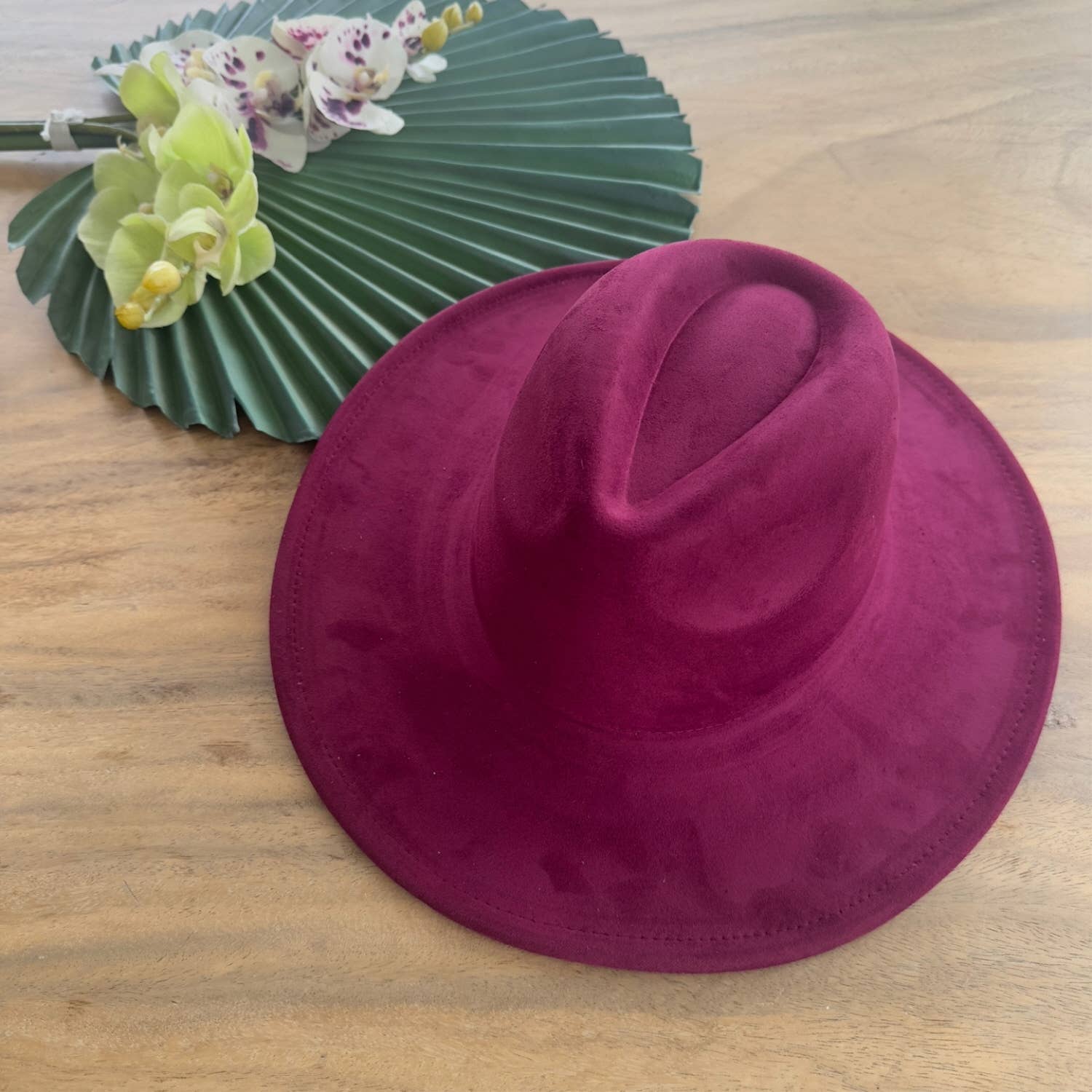 Queens INC - Vente Chapeau en feutre - femme - Chapeau haut de gamme en daim à large bord, classique et tendance48