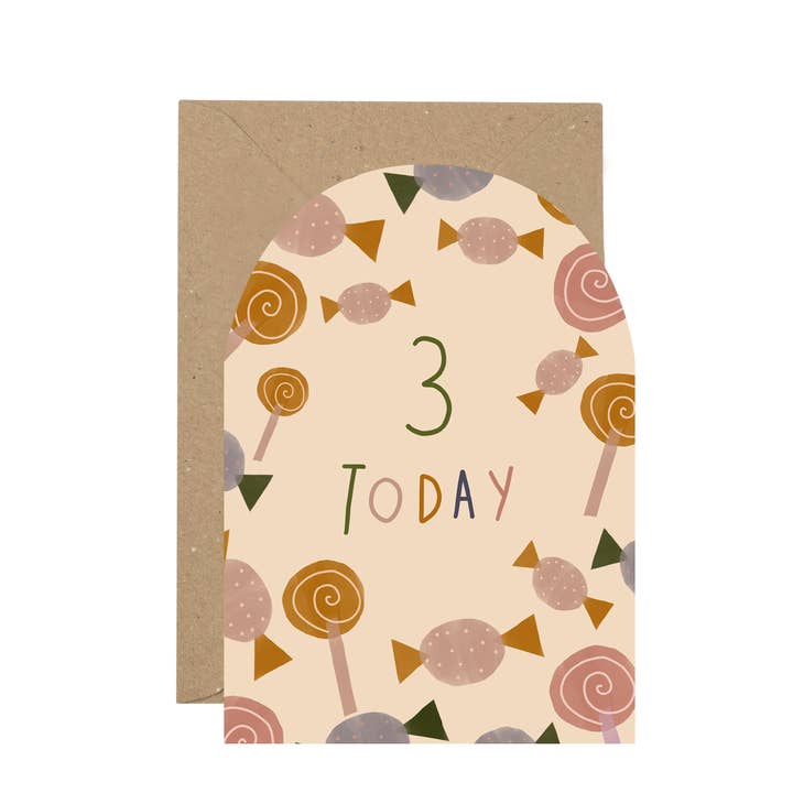 Carte de bonbons 3e anniversaire pour la vente par Plewsy