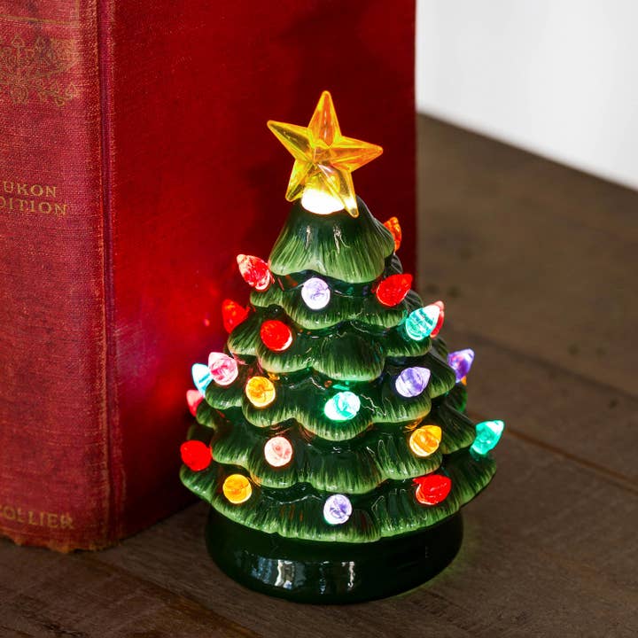 Joyful Traditions LED Table Decor Ceramic Mini Tree Color Changing, 5", CDU and other Purchase Wholesale kinetic spinners. Free Returns & Net 60 Terms on Faire trending on Faire.