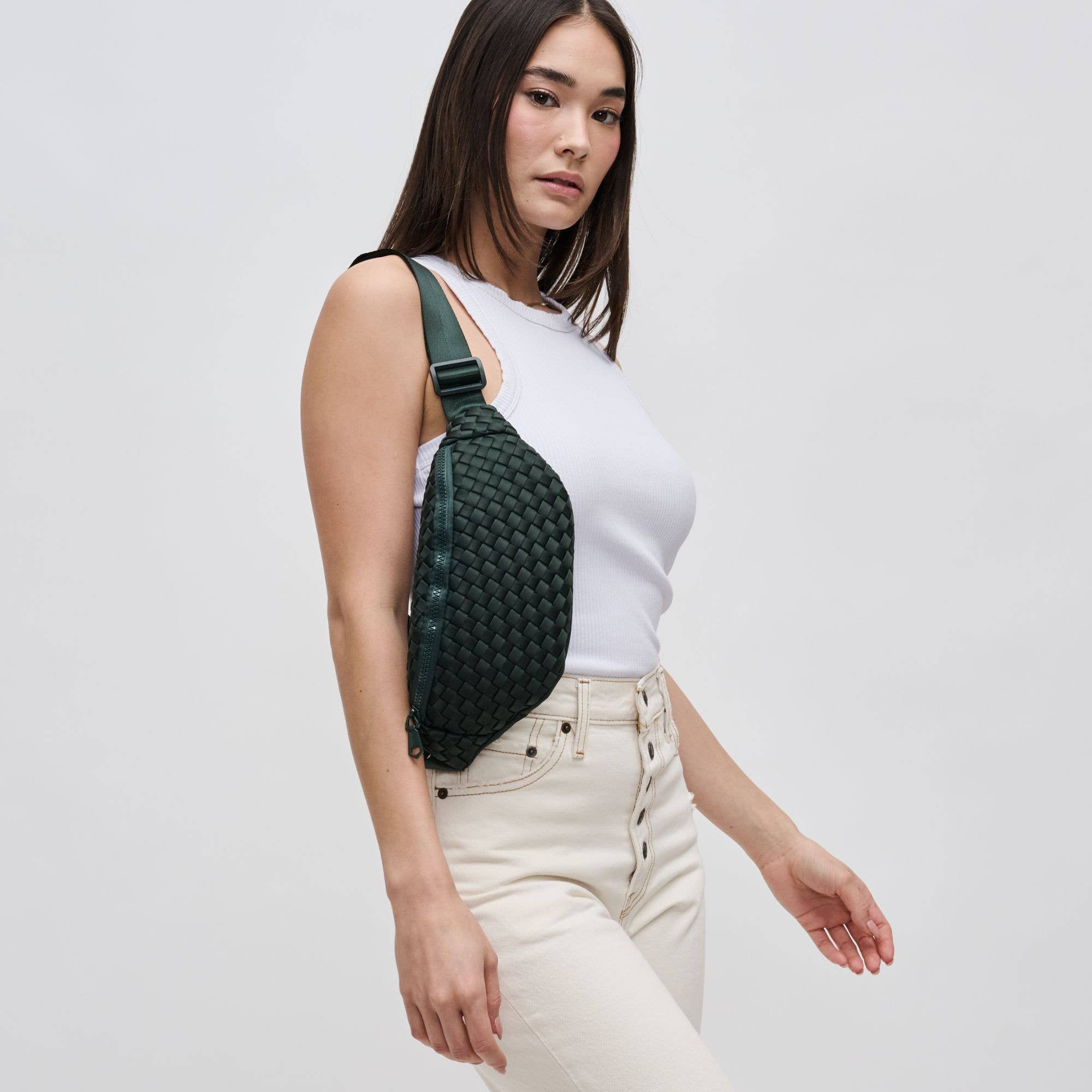 Sol and Selene - Wholesale Belt Bag - Women's - Aim High Woven Neoprene Belt Bag90