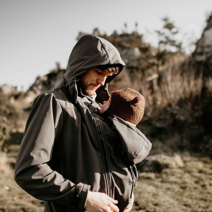 ELBRUS FRONT/BACK Babywearing softshell jacket for Dad for wholesale by FUN2BEMUM