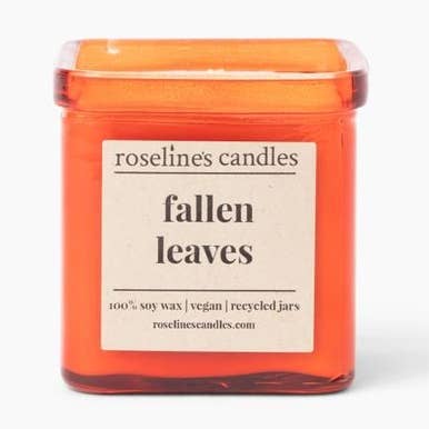 Fallen Leaves - 8 oz Soy Candle - Recycled Glass Jars for wholesale by Roseline's Candles
