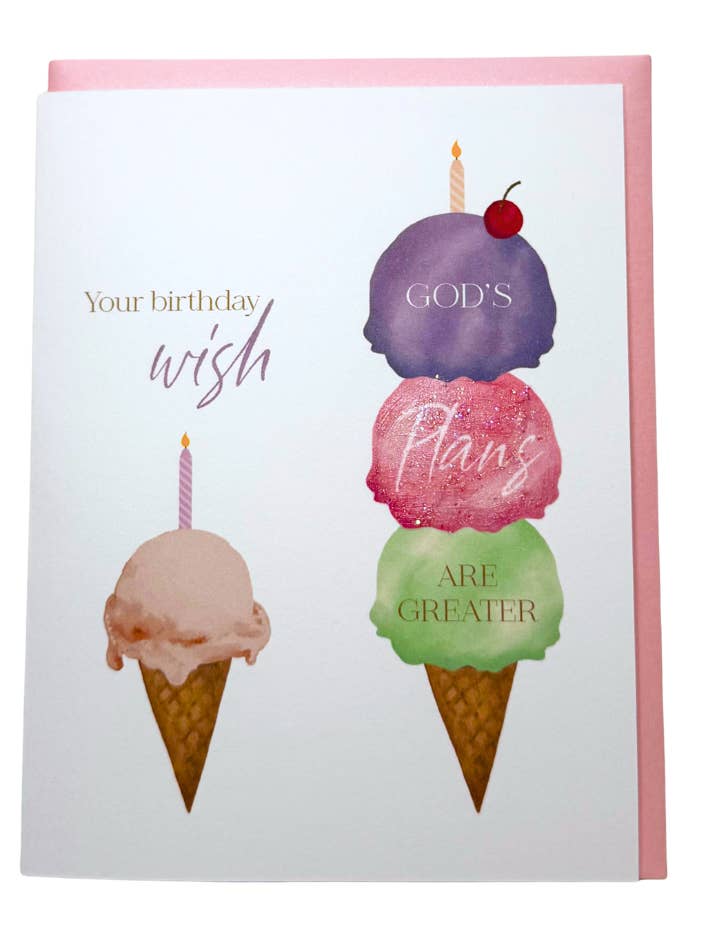 "God Scoops" Glass Födelsedagskort för wholesale av Lavender Vines