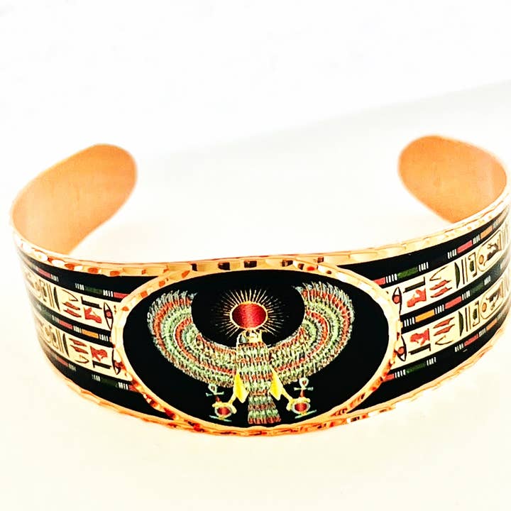 BEG 10 Ancient Egyptian Hawk Horus Bracelets for wholesale by COPPER ARTS INC.