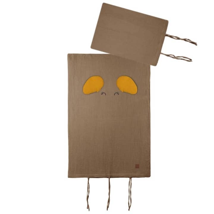 Kissenbezüge für Kinderbettwäsche ELEPHANT Dark Oak&Mustard für den Großhandel von Hi Little One