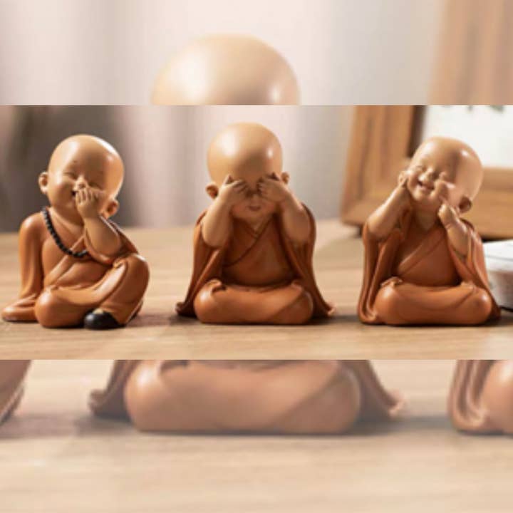 Zen'Arôme - Wholesale Decorative Figurine - Baby Buddha figurine inspired by the 3 wise monkeys7