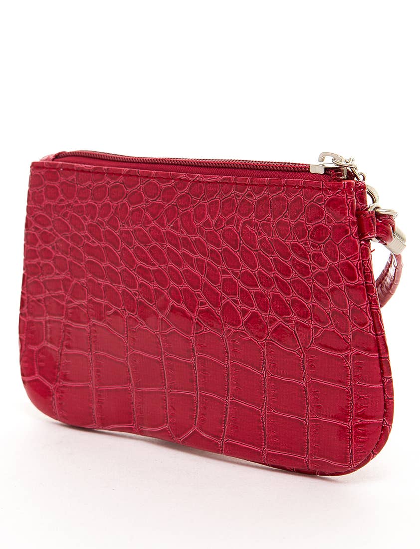 AMPERE CREATIONS - Wholesale Wristlet - Brighton Vegan Leather Inspired Croco Imitation Wristlet Bag14