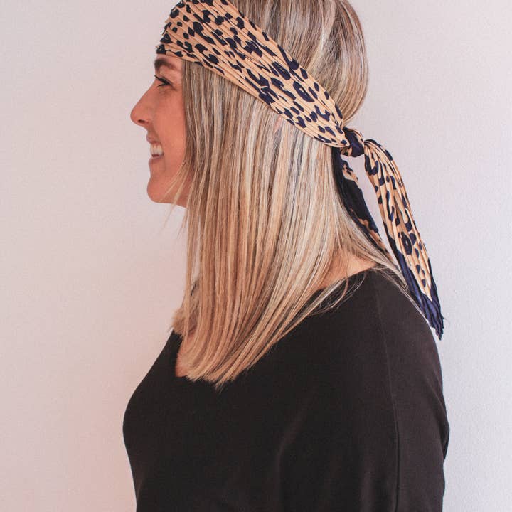 Maman Hippie Brand - Vendita all'ingrosso Fascia per capelli - Donna - Head Foulard - Fascia per capelli con turbante leopardato