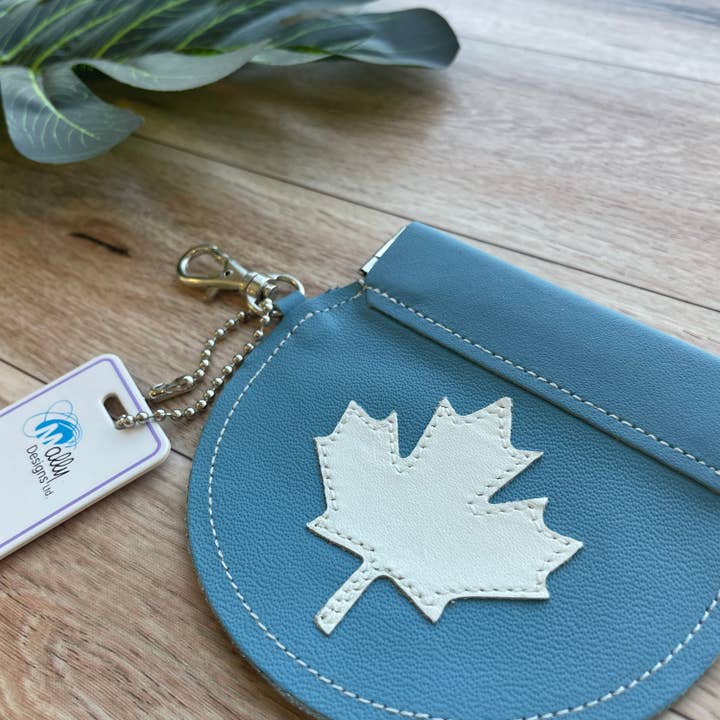 Canada/Porte-monnaie Maple Leaf, porte-monnaie rond pour la vente par Mally Designs