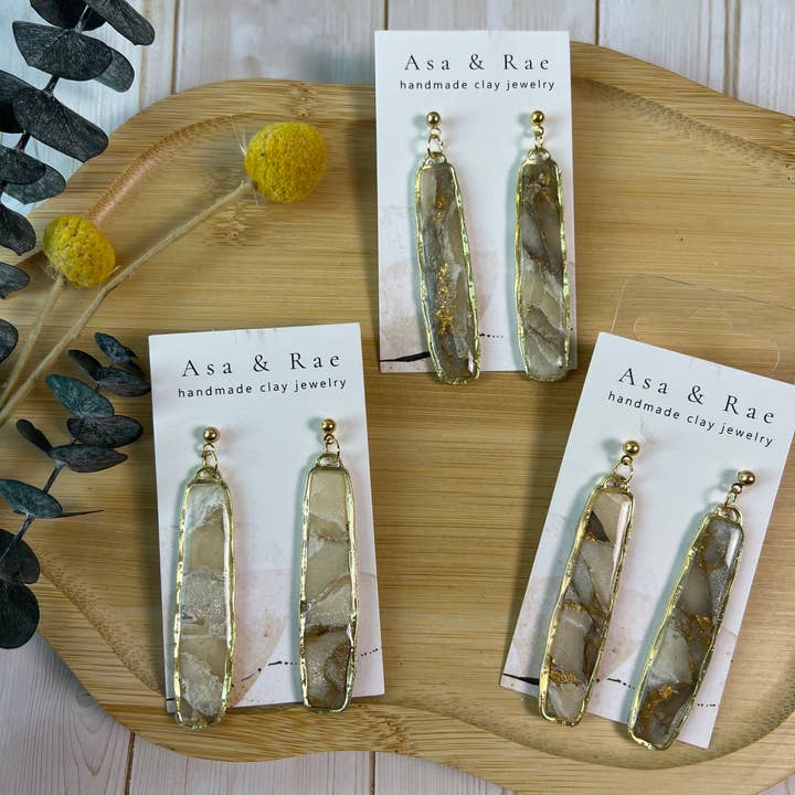 Asa&Rae - Wholesale Dangle Earrings - Oblong Rectangle Dangle6