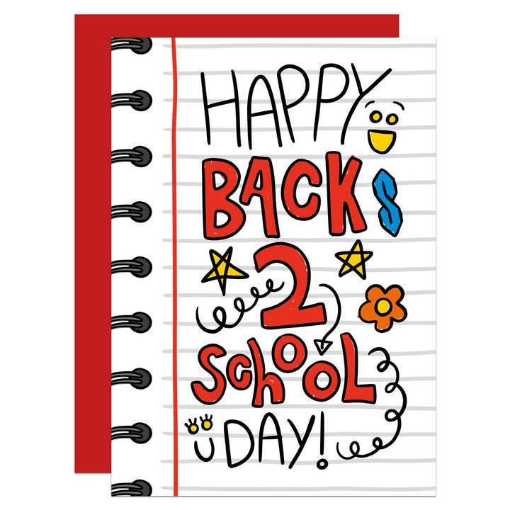 Carte Back 2 School Doodles au format A6 pour la vente par TeePee Creations
