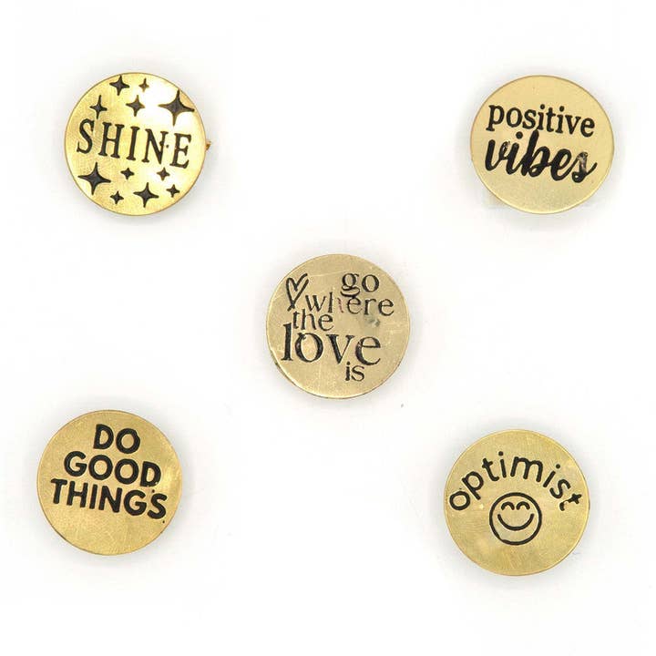 Fair Anita - Wholesale Lapel Pin/Button - Positivity Pins - Recycled Brass