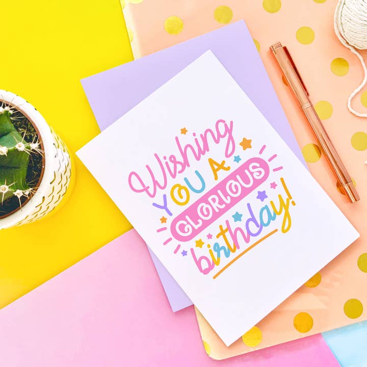 CoconuTacha - Wholesale Birthday Card - Glorious Birthday Greeting Card2