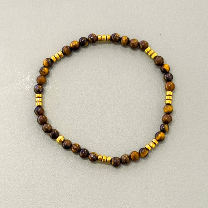 Cassette Barcelona - Wholesale Beaded Bracelet - Aloa Elastic Summer Bracelet w Mineral Stones