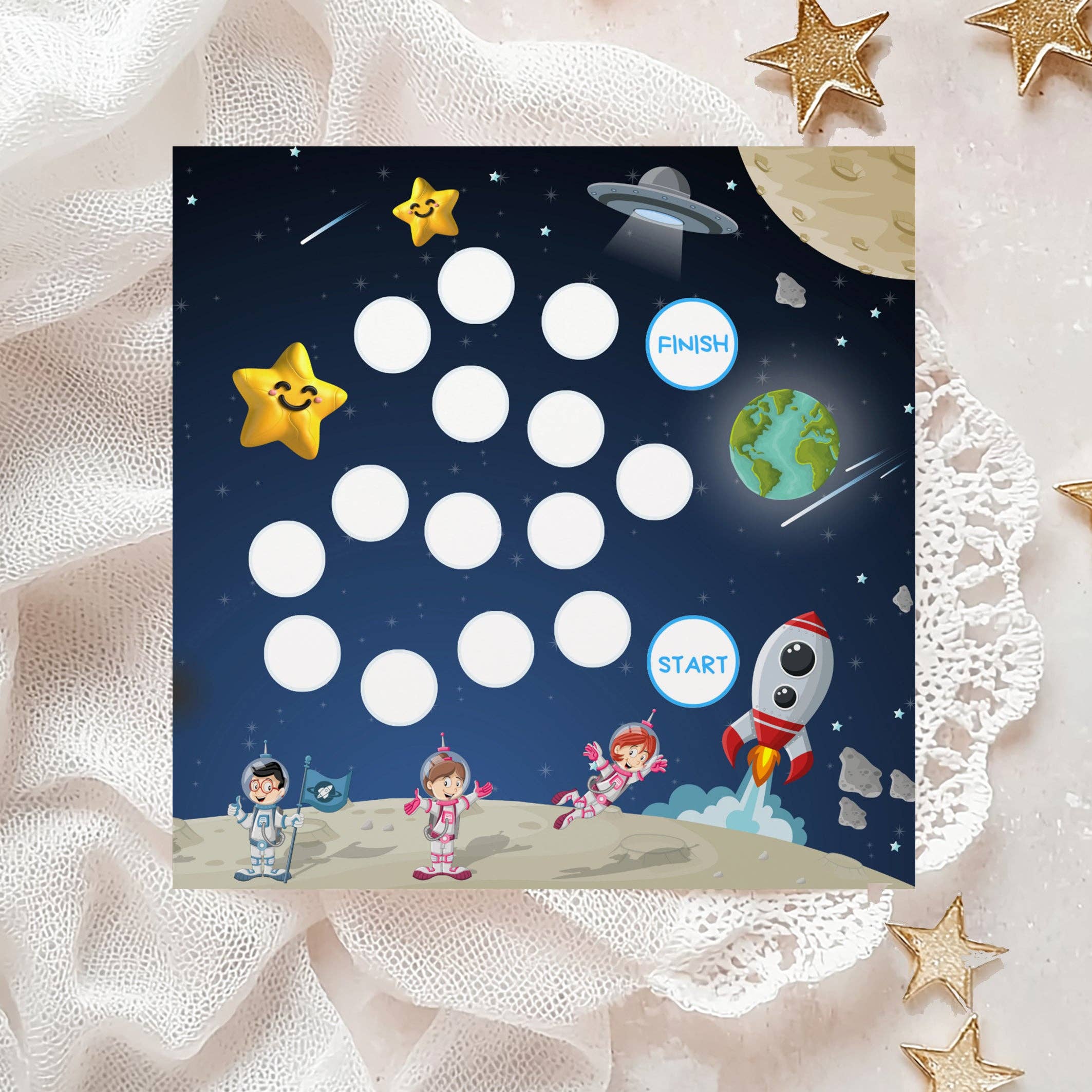 Sticker Varia - Vente Autocollant - Enfant et bébé - Tableaux de récompenses galaxie avec autocollants