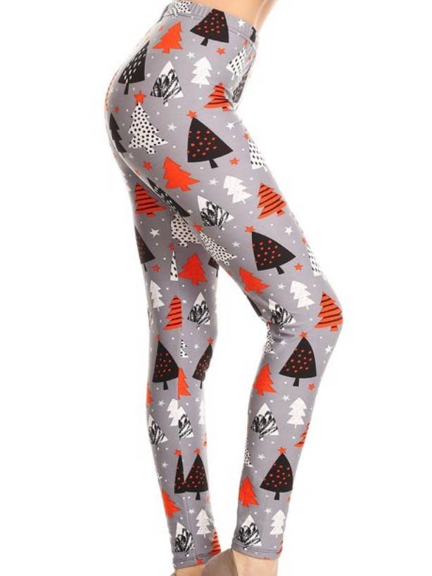 Christmas Tree Winter Xmas Print 3x4x EXTRA PLUS Leggings for wholesale by Love 4 Leggings