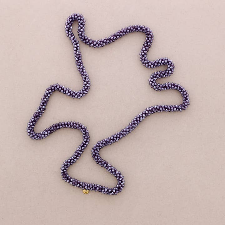 Long Necklace Faceted Crystals 1.2M*4mm for wholesale by Sonata