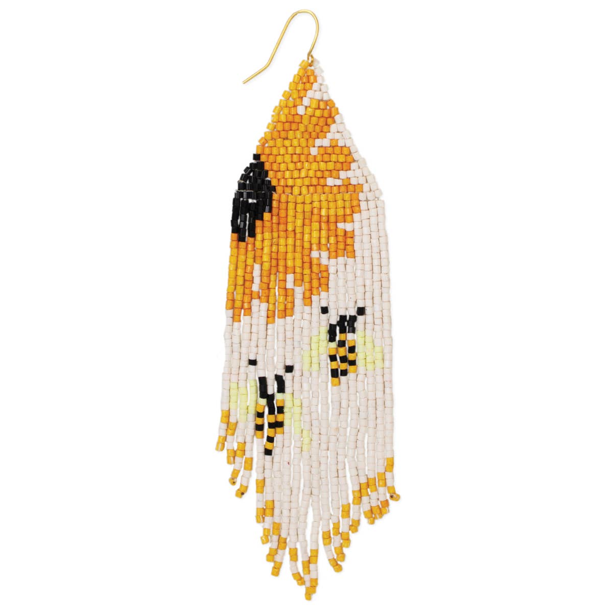 ZAD - Wholesale Tassel Earrings - Spring Bloom Sunflower Seed Bead Fringe Earrings1