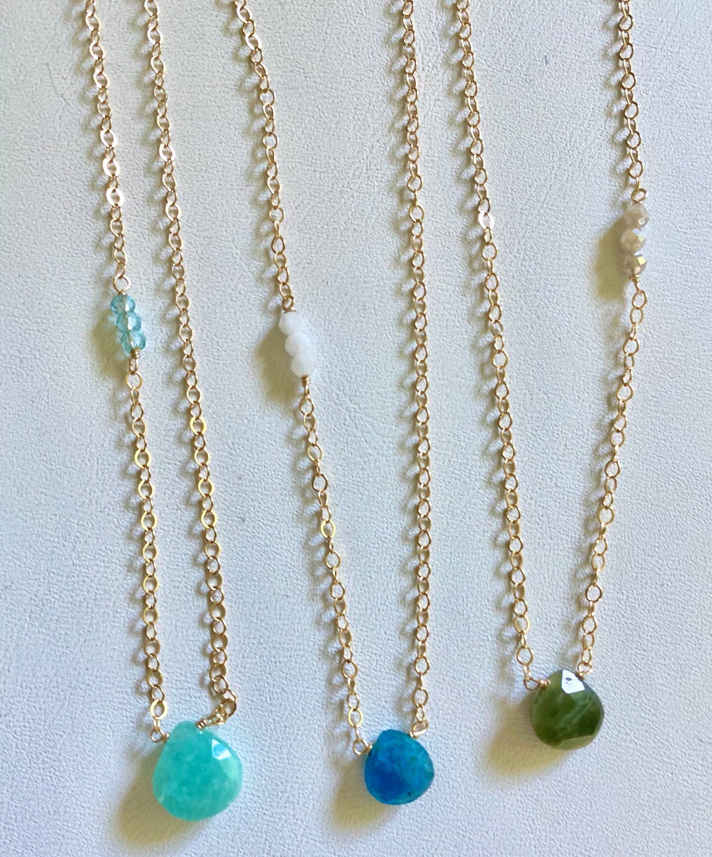 Sonya Renee Jewelry - Wholesale Pendant/Charm Necklace - Dottie Gold Chain Pendant Necklace - Semi-Precious Stone5