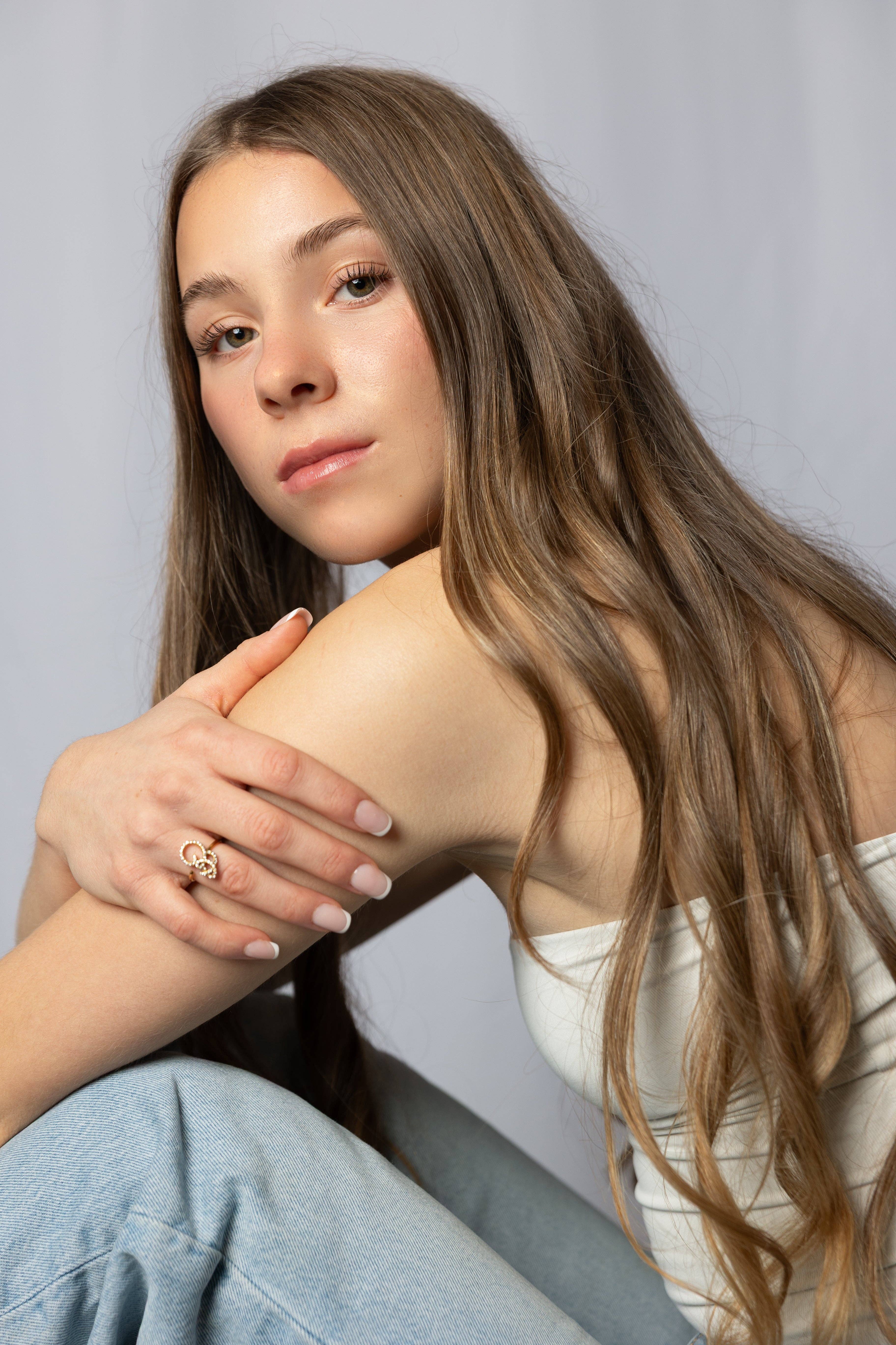 Vienna Domani Jewelry - Wholesale Multi-Stone Ring - Iced Initial Ring11