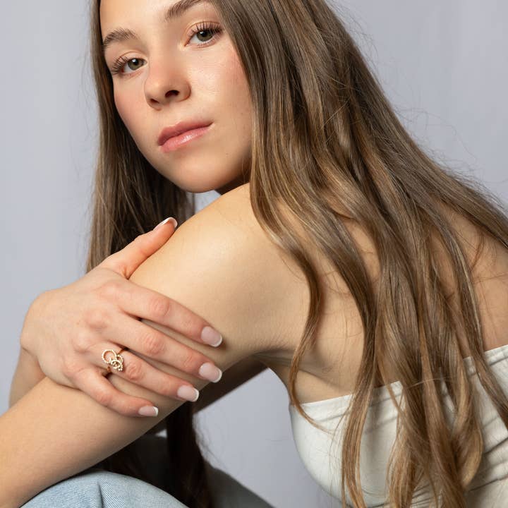 Vienna Domani Jewelry - Wholesale Multi-Stone Ring - Iced Initial Ring11