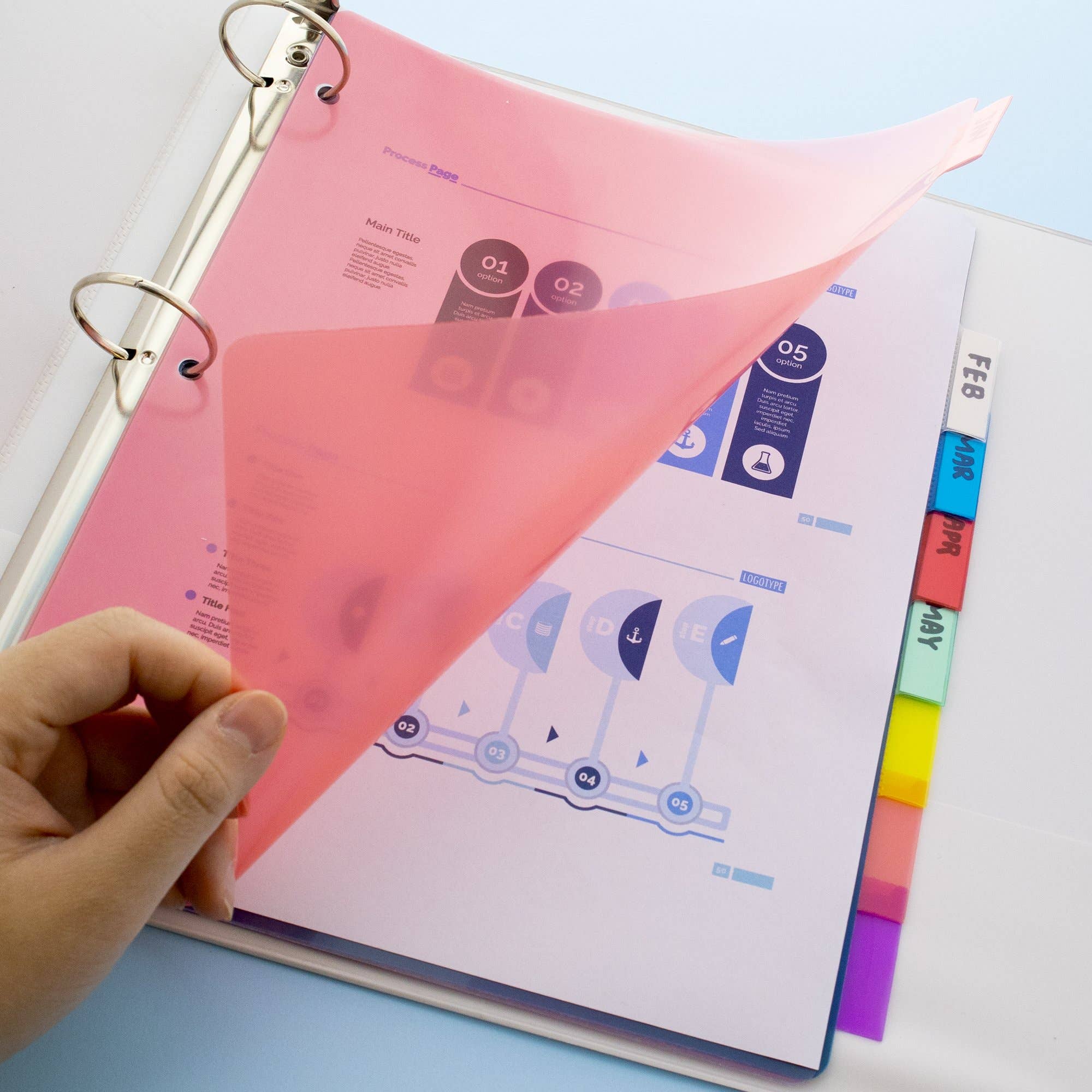 Luna Office Supply -  Everyday Essential - Wholesale Binder - 3 Ring Binder Dividers With Insertable Color Tabs6