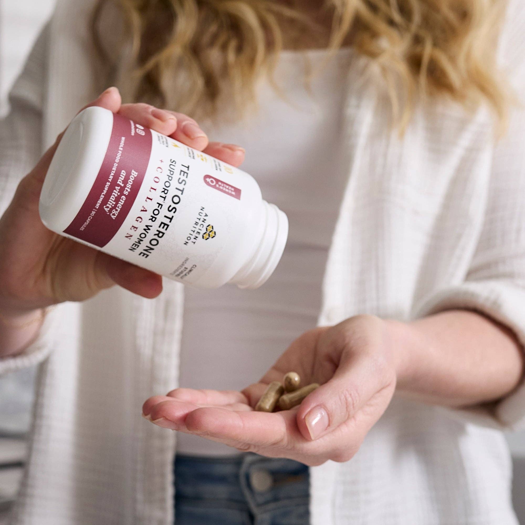 Ancient Nutrition - Wholesale Oral Supplement/Vitamin - Testosterone Support for Women + Collagen | Capsules (30 Servings)6