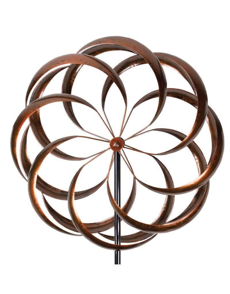 Bear Den - Wholesale Wind Spinner - Kinetic Wind Spinner Stake - Bronze Bloom0