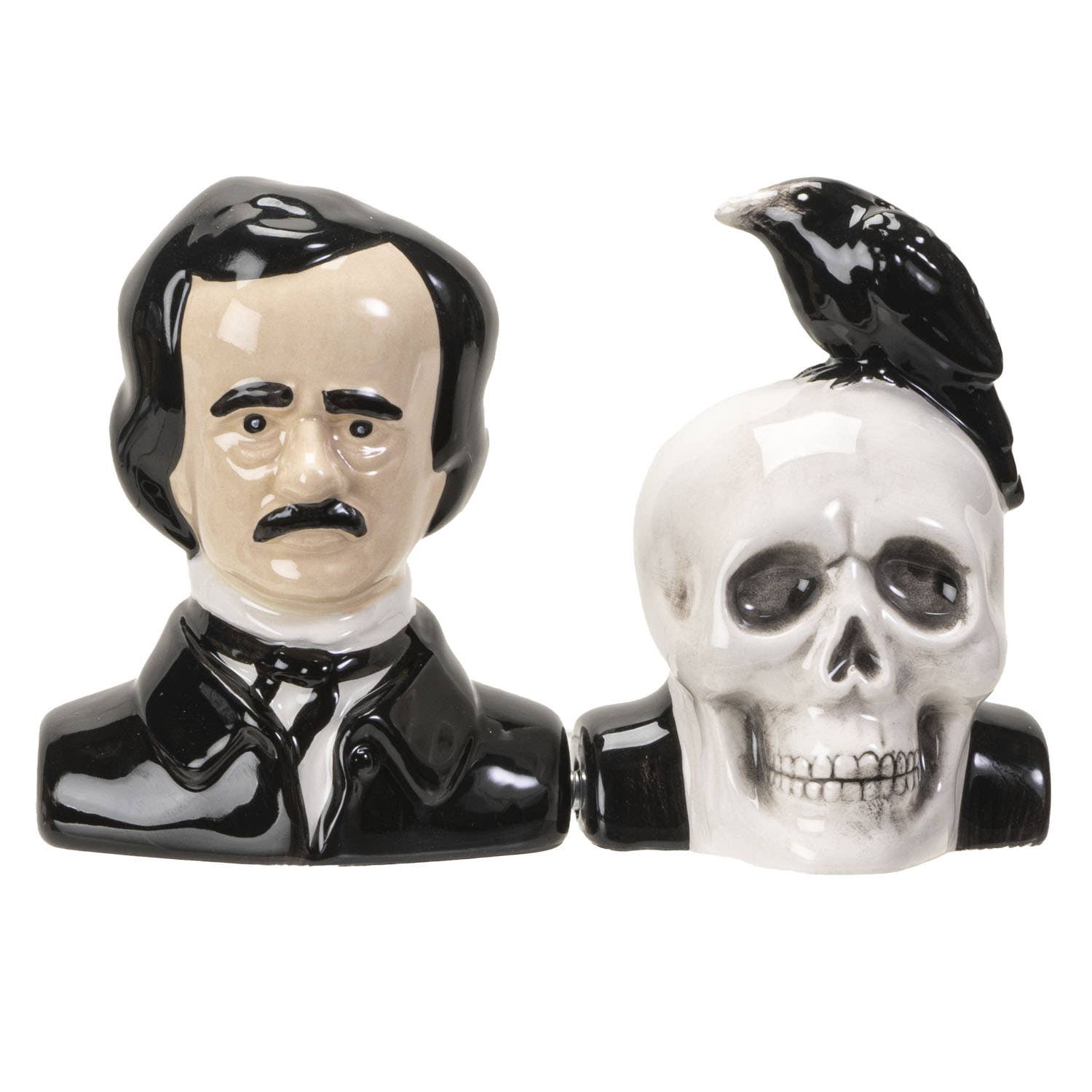 Pacific Trading - Wholesale Salt & Pepper Shaker Set - Edgar Allen Poe Ceramic Salt & Pepper Shaker Set1