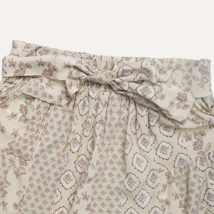 Go On Holiday Bohemian Floral Print Tie-Waist Mini Shorts for wholesale on Faire2