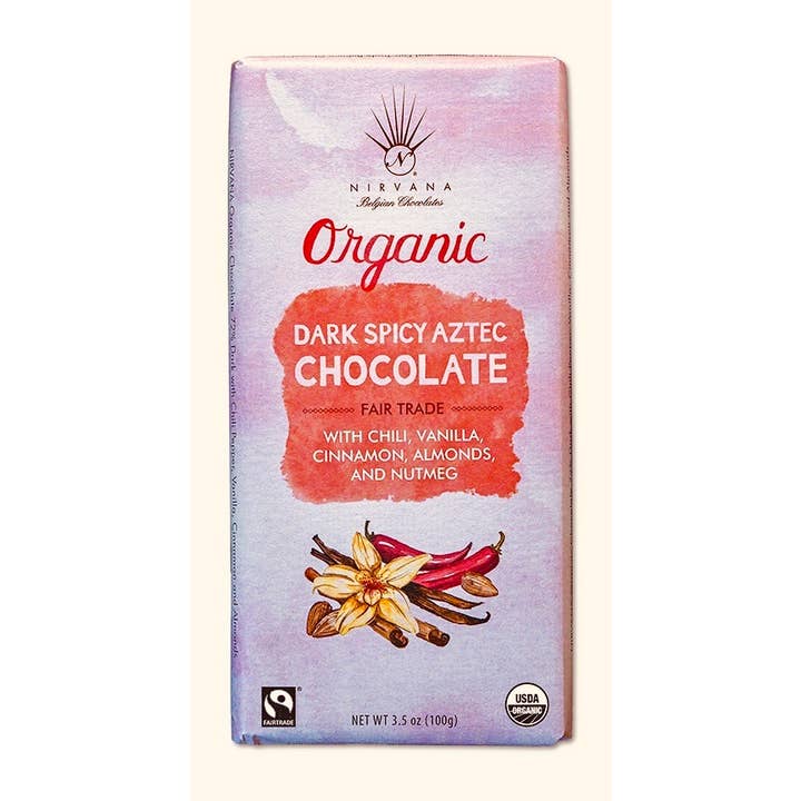 Belgium's Chocolate Source - Wholesale Chocolate Bar - Nirvana Dark Spicy Aztec Bar 72% 3.5 oz, bar