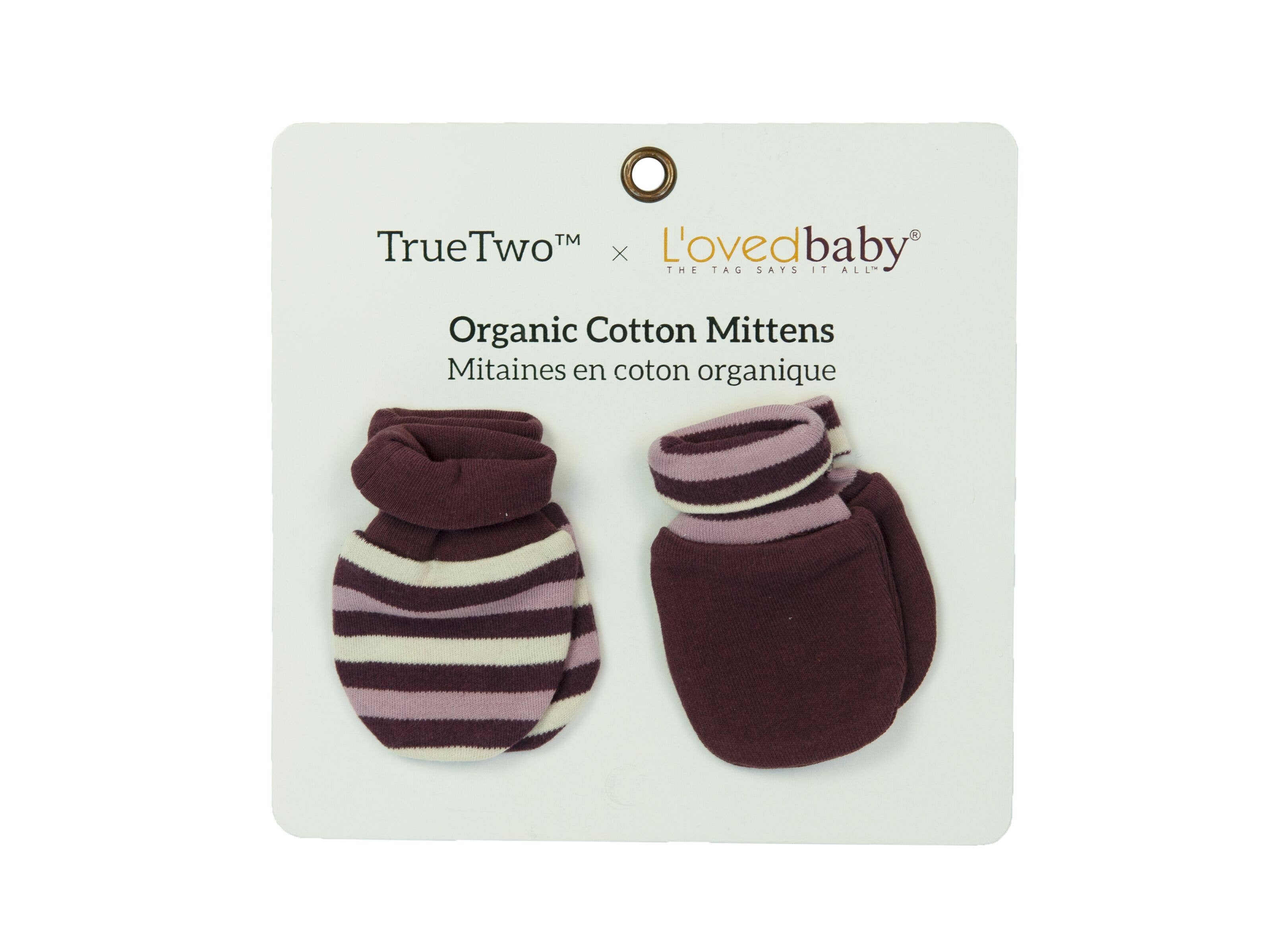 True Two - Wholesale Mittens - Baby - True Two x L'ovedbaby Organic 2 Pack Scratch Mittens