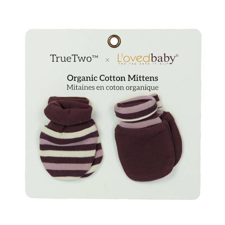 True Two x L'ovedbaby Organic 2 Pack Scratch Mittens for wholesale by True Two