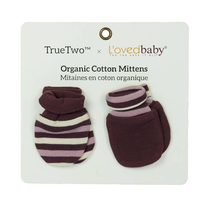 True Two - Wholesale Mittens - Baby - True Two x L'ovedbaby Organic 2 Pack Scratch Mittens 0