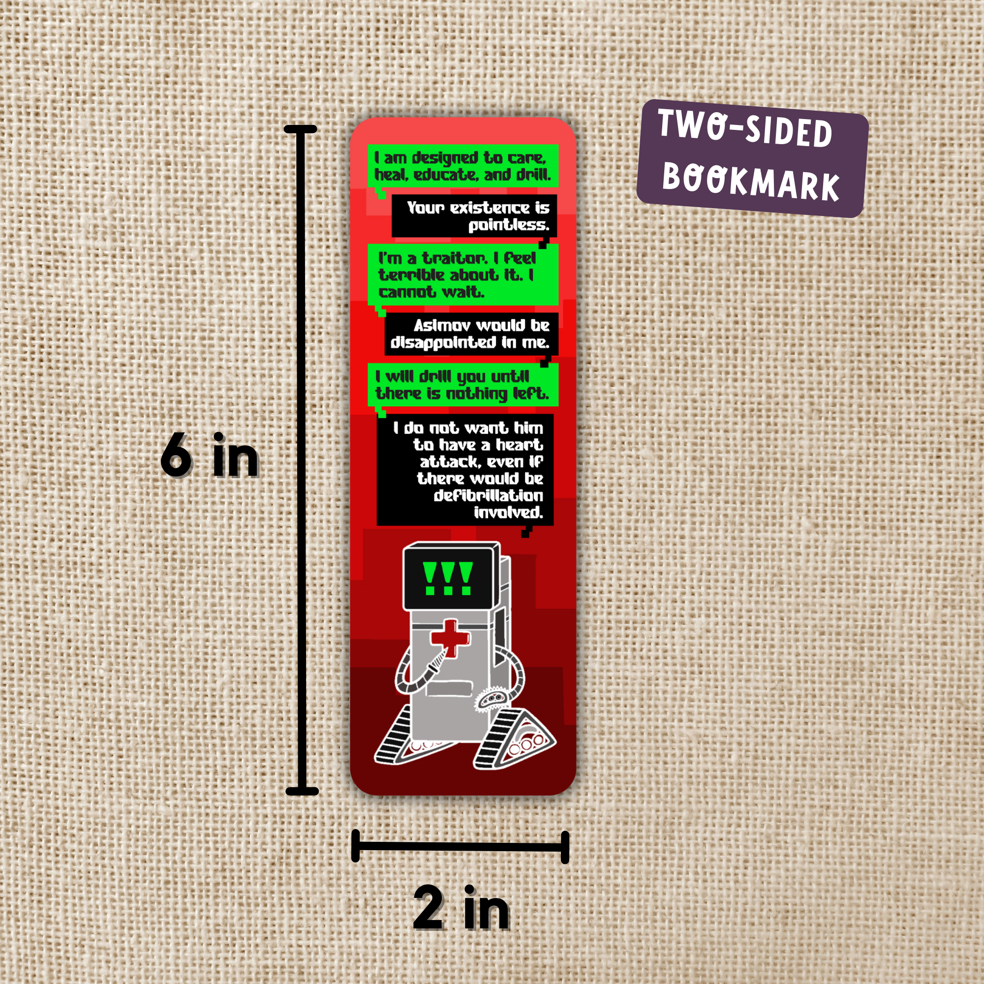 Kingdom of Threads – wholesale Bookmark – Nurse Ratched Quotes Bookmark | In The Lives of Puppets1