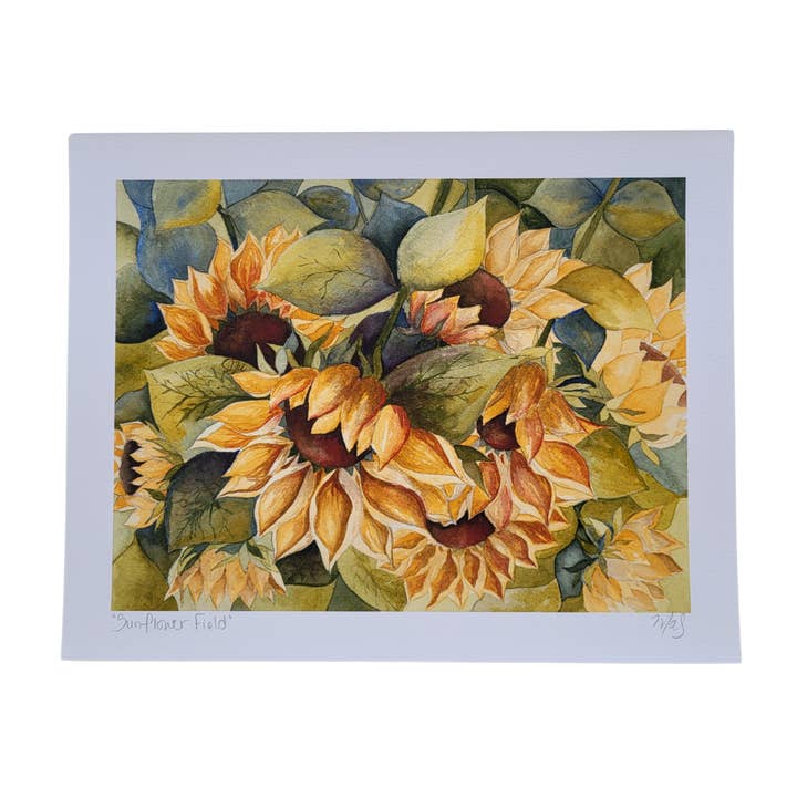 "Sunflower Field" Print Perfect for Flower Shop for wholesale by Glass Muriel