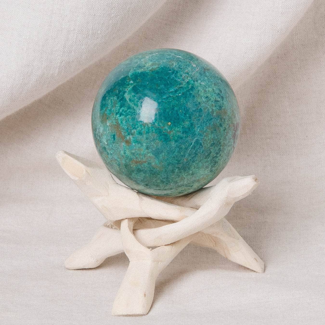 Tiny Rituals - Vente Pierre et cristal de spiritualité - Sphère en turquoise péruvienne naturelle - Qualité supérieure AAA8