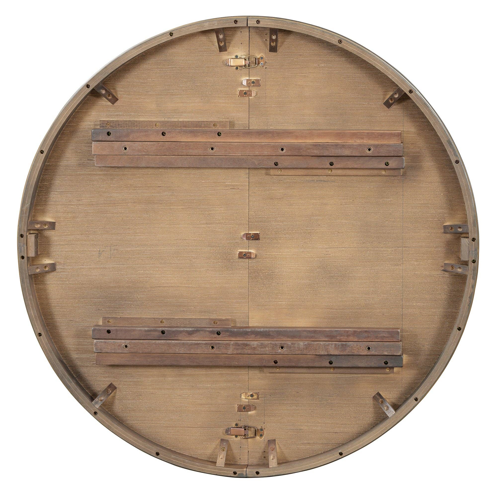 39F Inc. - Vente Salon de terrasse - Ensemble de salle à manger extensible rond en noyer de 5 pièces pour 4 personnes47