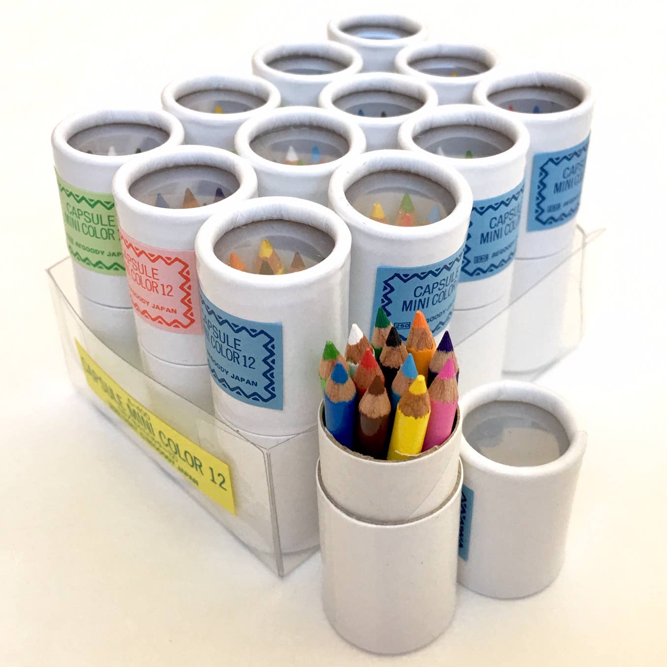 BCmini - Wholesale Colored Pencil - 21602 12 sets of 12 mini pencils in mini paper tube-1233