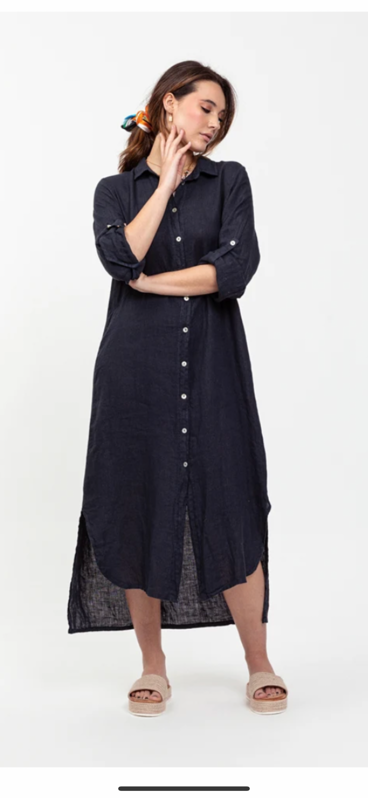 LÉA & LUC - Wholesale Dress - Women's - Long shirt dresses in 100% Linen REF. 148448