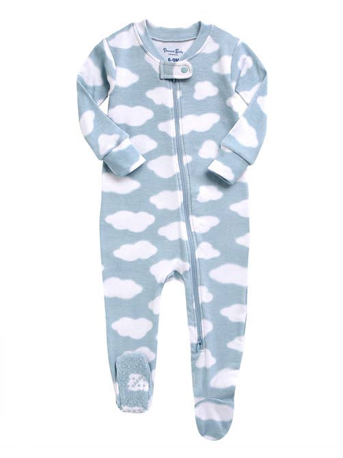 Vaenait Baby - Wholesale Bodysuit (Footed) - Baby - Modal Baby Boys Girls Cloud Baby Footie Onesie