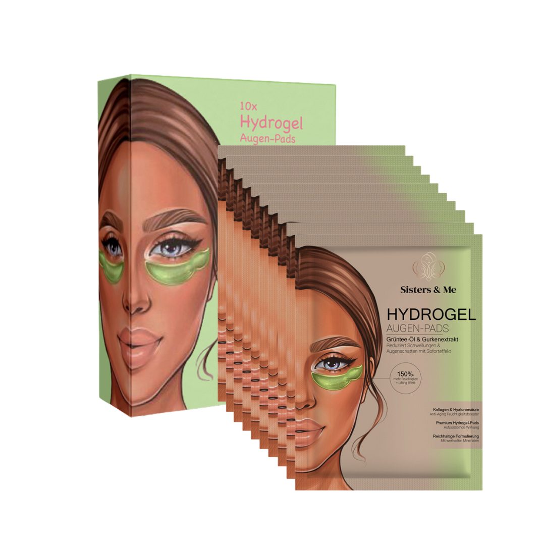 Sisters & Me GmbH – Großhandel Augenmasken – 10x HYDROGEL AUGEN-PADS MIT GURKENEXTRAKT UND GRÜNTEE-ÖL0