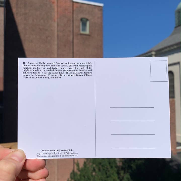ArtByAlicia - Vente Cartes postales - Carte postale Stoops of Philly1