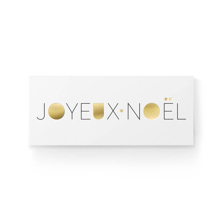 Joyeux Noel #10 Folded Card - White for wholesale by Dear Beni