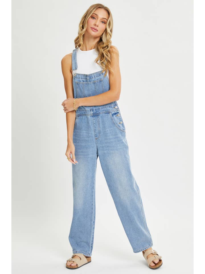Sweet Lovely by Jen - Wholesale Overalls - Women's - DENIM ADJUSTABLE STRAPS OVERALLS36