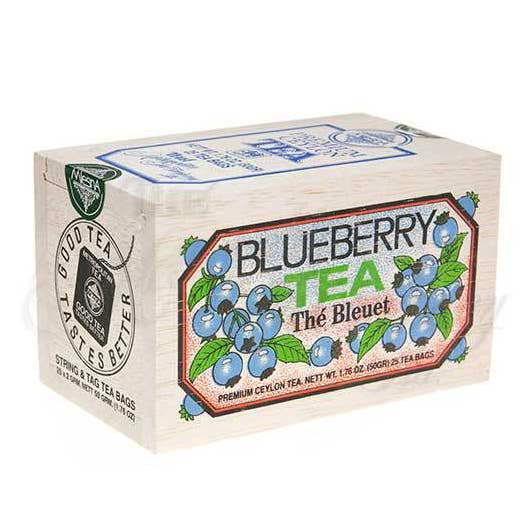 Chá de Mirtilo com Caixa Decorativa de Madeira (25 saquetas) por atacado de Richloam General Store