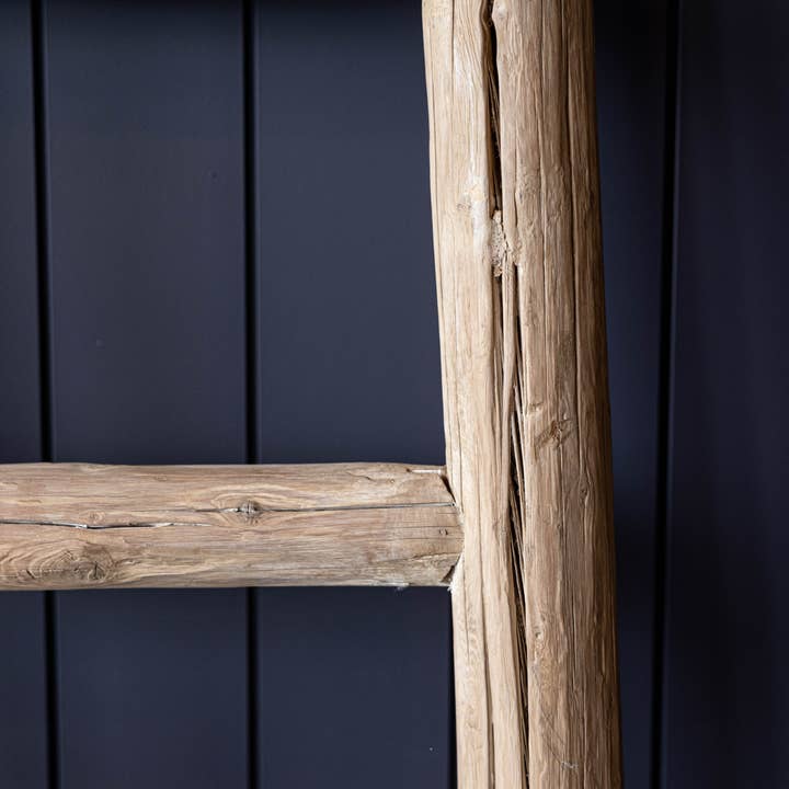 Luxe B Co - Wholesale Free Standing Shelf - Reclaimed Elm Wood Ladder 2