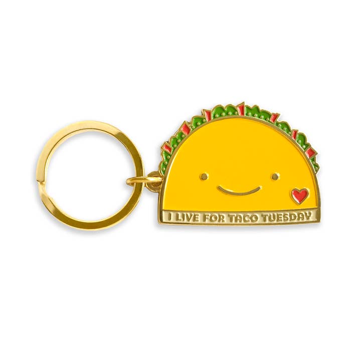 Night Owl Paper Goods - Wholesale Keychain - Unisex - Taco & Burrito Keychain & Enamel Pin Gift Set - Foodie Gift