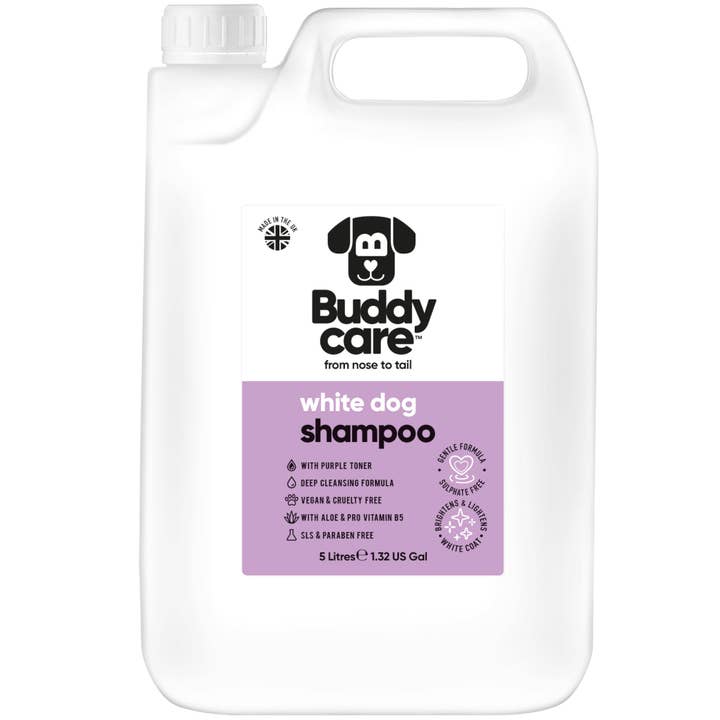 Buddycare Dog Shampoo - White Dog - 5L / 1.32 Gal for wholesale by Buddycare